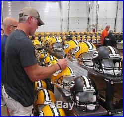 Packers BRETT FAVRE Signed Full Size AUTHENTIC Helmet AUTO with'HOF 16 JSA