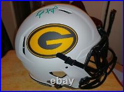 Packers BRETT FAVRE Signed Full Size Authentic LUNAR Speed Helmet