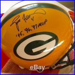 Packers Brett Favre'95'96'97 MVP Signed Full Size Helmet