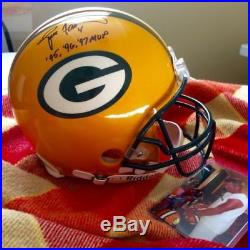 Packers Brett Favre'95'96'97 MVP Signed Full Size Helmet
