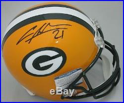 Packers CHARLES WOODSON Signed Full Size Replica Helmet AUTO Beckett