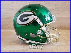 Packers DAVANTE ADAMS Signed Full Size CHROME helmet CHEAPEST ON EBAY
