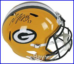 Packers Davante Adams Authentic Signed Full Size Speed Rep Helmet JSA Witness