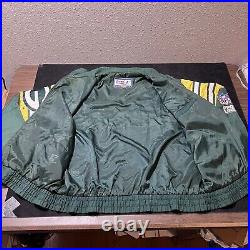 Packers Jacket Vintage Green Bay NFL Pro Line 90s Striped Logo Athletic Bomber