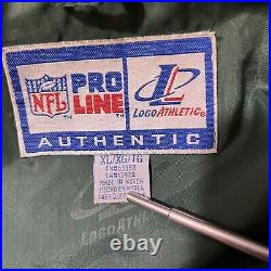 Packers Jacket Vintage Green Bay NFL Pro Line 90s Striped Logo Athletic Bomber