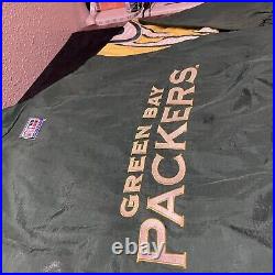 Packers Jacket Vintage Green Bay NFL Pro Line 90s Striped Logo Athletic Bomber