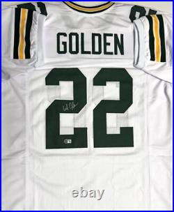 Packers Receiver MATTHEW GOLDEN Signed Custom Replica White Jersey AUTO BAS Packers Receiver MATTHEW GOLDEN Signed Custom Replica White Jersey AUTO BAS