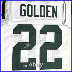 Packers Receiver MATTHEW GOLDEN Signed Custom Replica White Jersey AUTO BAS Packers Receiver MATTHEW GOLDEN Signed Custom Replica White Jersey AUTO BAS