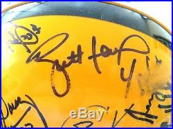 Packers Sb XXXI Reggie White Brett Favre Team Signed Autograph Football Helmet