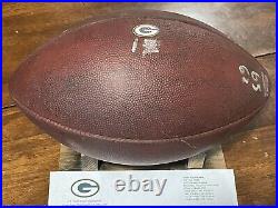 Packers v Bears 2016 Game Used Football Wilson The Duke Ball with COA aron Rodgers