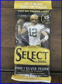 Panini Select 2020 NFL Trading Cards 15 Card Value Pack Cello Silver Prizm
