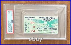 Psa 1960 NFL Championship Ticket Stub Green Bay Packers @ Philadelphia Eagles