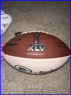 RARE 2011 Green Bay Packers Super Bowl Wilson Made In USA Balls Facsimile Sigs