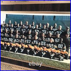 RARE Green Bay Packers 1966-67 Team Super Bowl I Wood Plaque Display Vtg LARGE