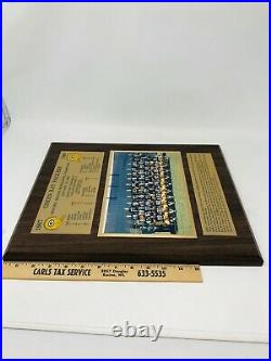 RARE Green Bay Packers 1967-1968 Team Champions Wood Plaque Display Vtg M21