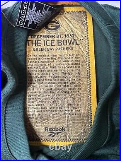 RARE Green Bay Packers Bart Starr The Ice Bowl Reebok NFL Jersey Size L NOS