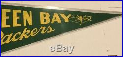 RARE Vintage 1950's Green Bay Packers 29 Felt Pennant NOS W Sleeve
