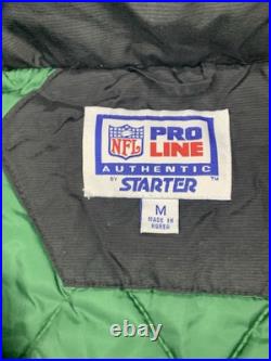 RARE Vintage NFL Pro Line Starter Jacket Size Medium Green Bay Packers Black M