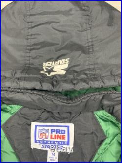 RARE Vintage NFL Pro Line Starter Jacket Size Medium Green Bay Packers Black M