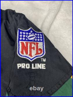 RARE Vintage NFL Pro Line Starter Jacket Size Medium Green Bay Packers Black M