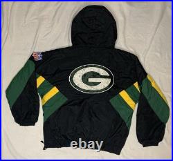 RARE Vintage NFL Pro Line Starter Jacket Size Medium Green Bay Packers Black M