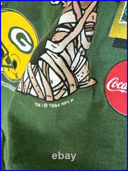RARE Vtg Green Bay Packers Sean Jones Monsters Of The Gridiron Coca Cola Tshirt