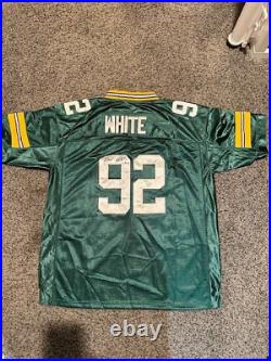 REGGIE WHITE Autographed Throwback GREEN BAY PACKERS Jersey with COA