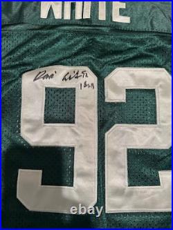 REGGIE WHITE Autographed Throwback GREEN BAY PACKERS Jersey with COA