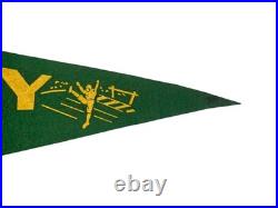 Rare Early 1940's-50's GREEN BAY PACKERS Original Felt Pennant Flag Green