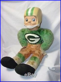 Rare Green Bay Packers Gund Creation Toy Plush Vintage Doll with Rubber Head T