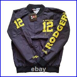 Rare Green Bay Packers NFL Aaron Rodgers Chalkline Jacket Size Small
