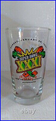 Rare Green Bay Packers Super Bowl XXXI Pint Glass, 31, Champions, Champs