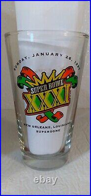 Rare Green Bay Packers Super Bowl XXXI Pint Glass, 31, Champions, Champs