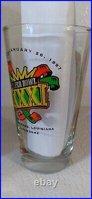 Rare Green Bay Packers Super Bowl XXXI Pint Glass, 31, Champions, Champs