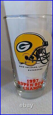 Rare Green Bay Packers Super Bowl XXXI Pint Glass, 31, Champions, Champs