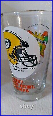 Rare Green Bay Packers Super Bowl XXXI Pint Glass, 31, Champions, Champs