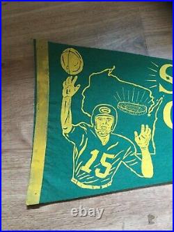 Rare VINTAGE Superchamps Green Bay Packers Packers Pennant