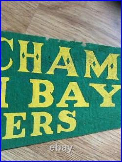 Rare VINTAGE Superchamps Green Bay Packers Packers Pennant