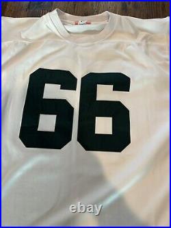 Rare White 3/4 Sleeve RAY NITSCHKE Mitchell & Ness Green Bay Packers Jersey #66