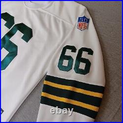 Rare White 3/4 Sleeve RAY NITSCHKE Mitchell & Ness Green Bay Packers Jersey #66