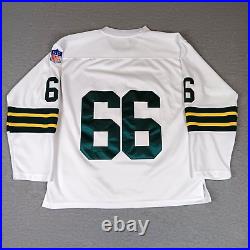 Rare White 3/4 Sleeve RAY NITSCHKE Mitchell & Ness Green Bay Packers Jersey #66