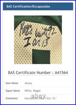 Reggie White #92 AUTOGRAPHED Green Bay Packers Custom Framed Jersey Beckett COA