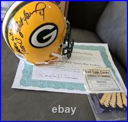 Reggie White Brett Favre Signed Mini Helmet Packers With COA