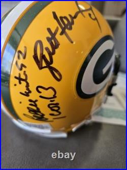 Reggie White Brett Favre Signed Mini Helmet Packers With COA