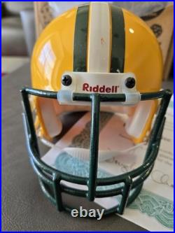 Reggie White Brett Favre Signed Mini Helmet Packers With COA
