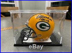 Reggie White signed Green Bay Packers mini helmet with case