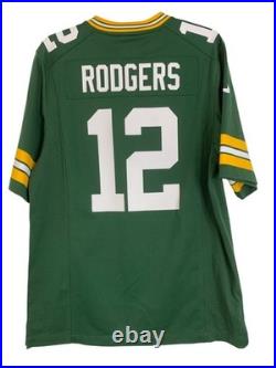 Retro Rodgers #12 Green Bay Packers Nike NFL Jersey Size S