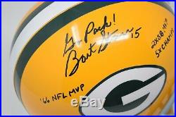 Riddell BART STARR Signed Autographed Green Bay Packers Full Size Helmet JSA COA