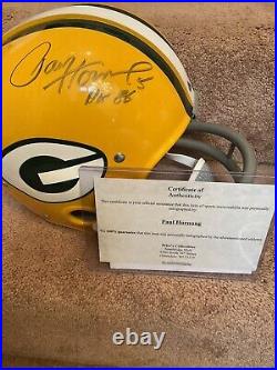 Riddell Kra-Lite RK2 Green Bay Packers Football Helmet Paul Hornung Autograph