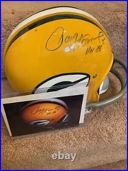 Riddell Kra-Lite RK2 Green Bay Packers Football Helmet Paul Hornung Autograph